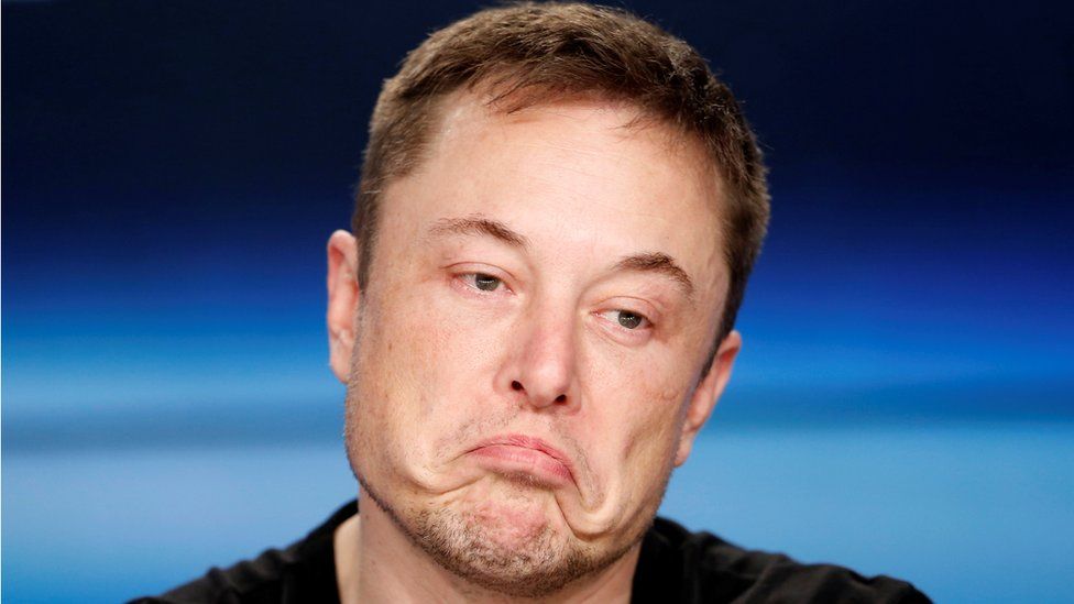[Image of Elon Musk frowning]